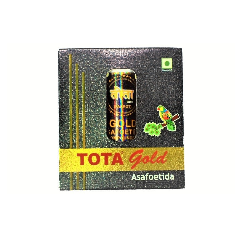 Tota Gold Pure and Strong Hing Granules (Asafoetida),7gm. Premium Strong Hing. This is Purest Packaged Hing available, Best Qual